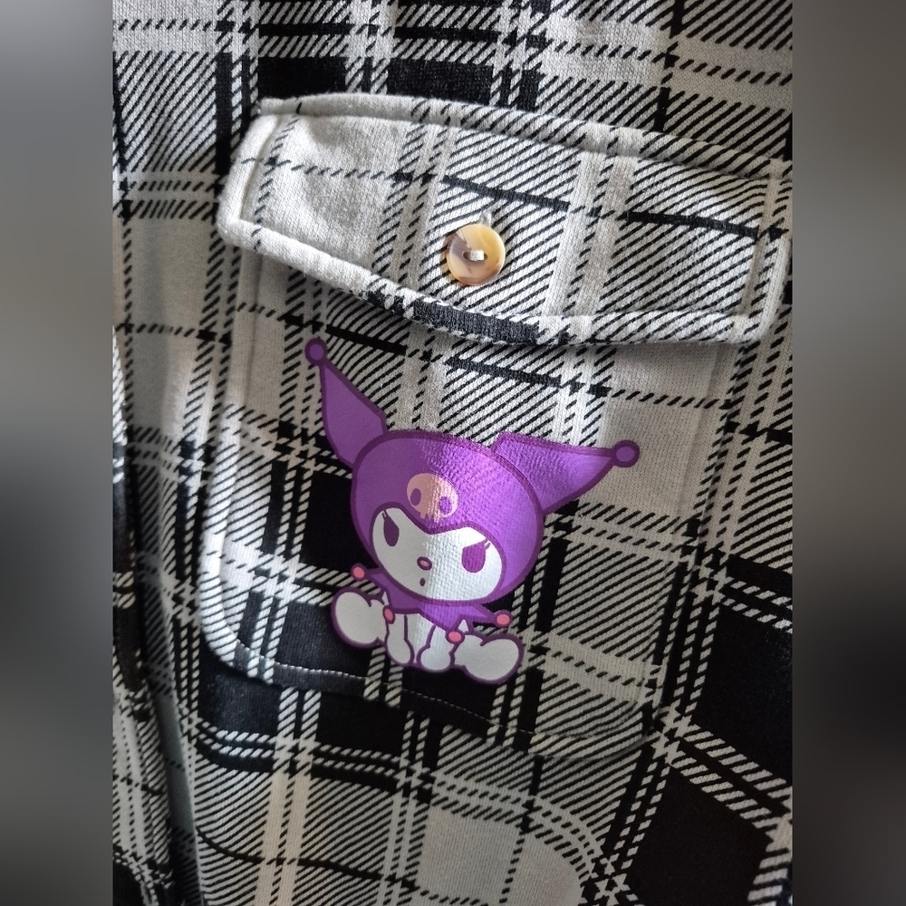 Kuromi By Sanrio Kids Shirt with Cartoon Patch - Picture 2 of 5